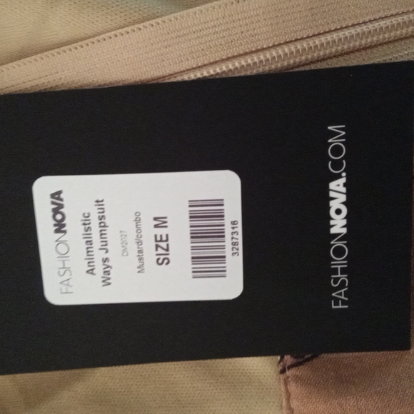 Animalistic Ways Jumpsuit COLOR IS MUSTARD/COMBO BEAUITFUL PANTS  NICE - Picture 6 of 6